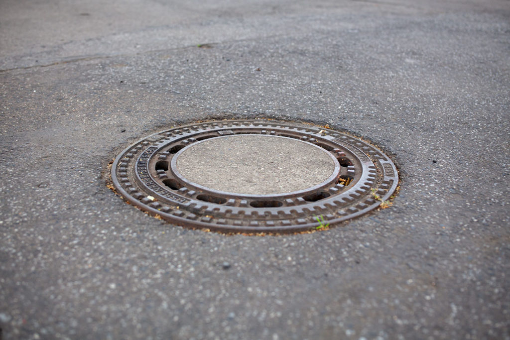 Manhole cover for wastewater in Germany